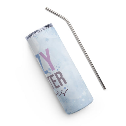 Cozy Winter Vibes Stainless steel tumbler - The Sandy Merchant