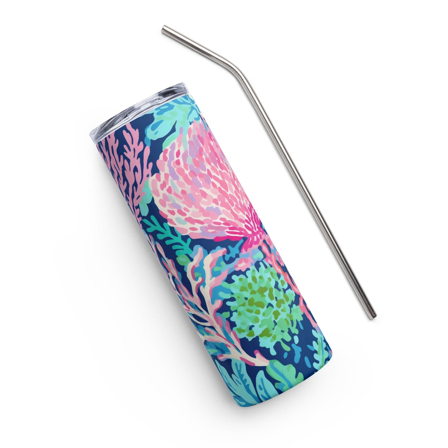 Preppy Coral Tumbler