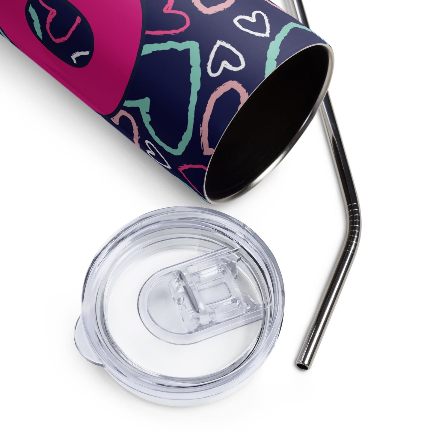 Love You Hearts tumbler