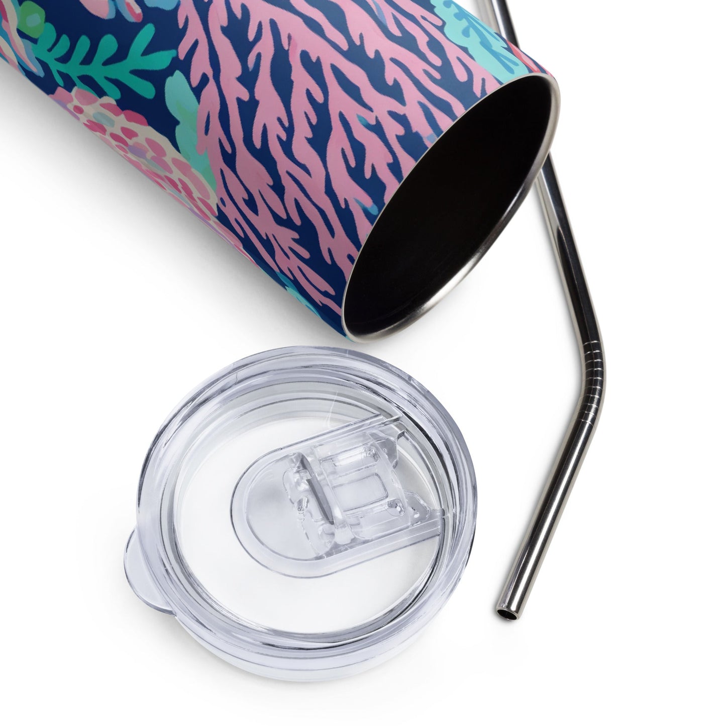 Preppy Coral Tumbler