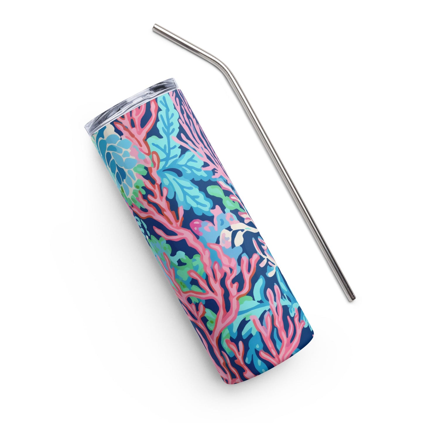 Preppy Coral Tumbler