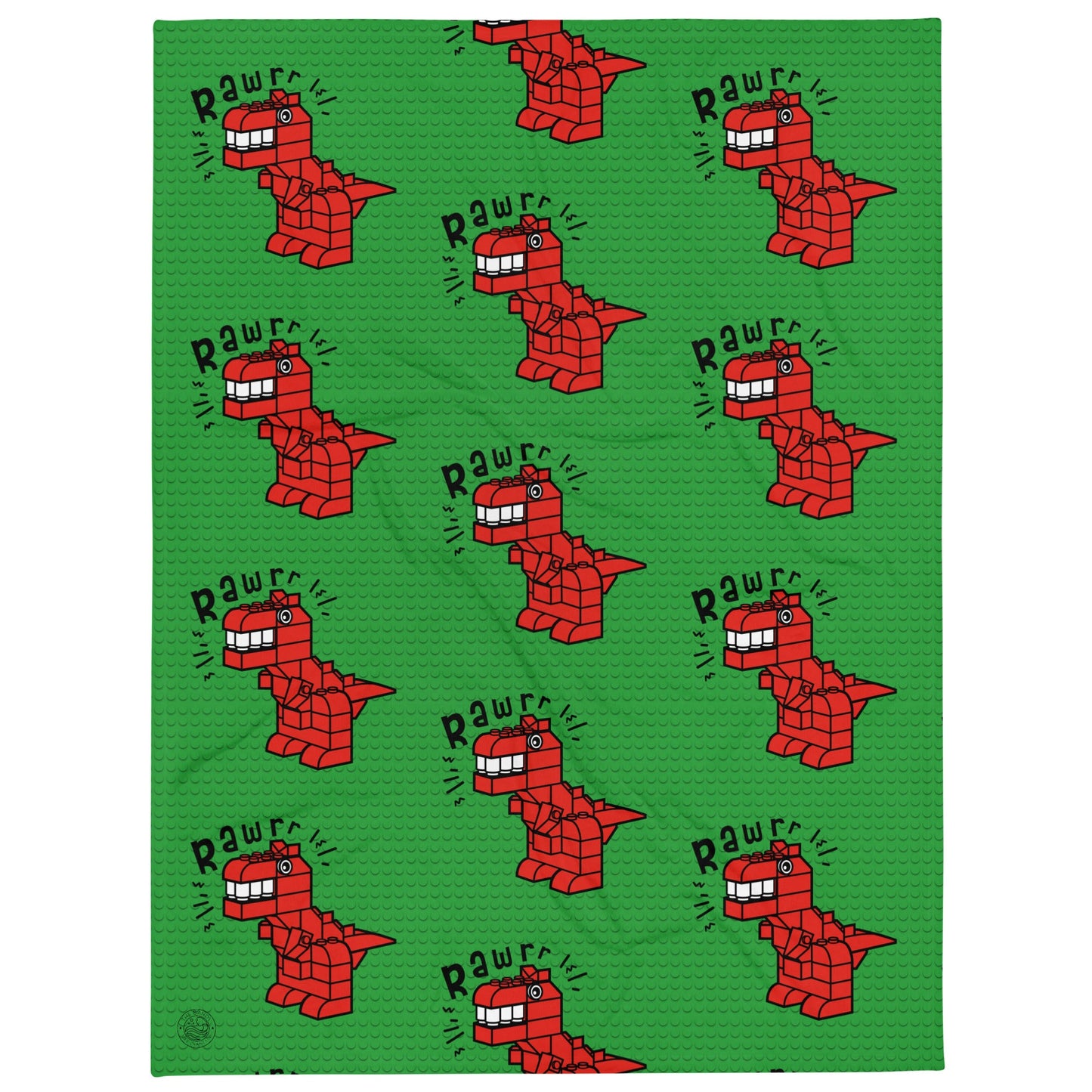Red Dino Brick Throw Blanket - The Sandy Merchant