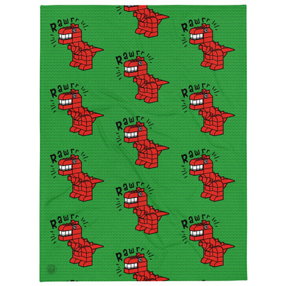 Red Dino Brick Throw Blanket - The Sandy Merchant