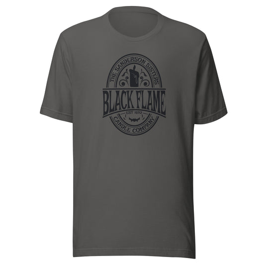 Hocus Pocus Black Flame Candle Unisex t-shirt - The Sandy Merchant