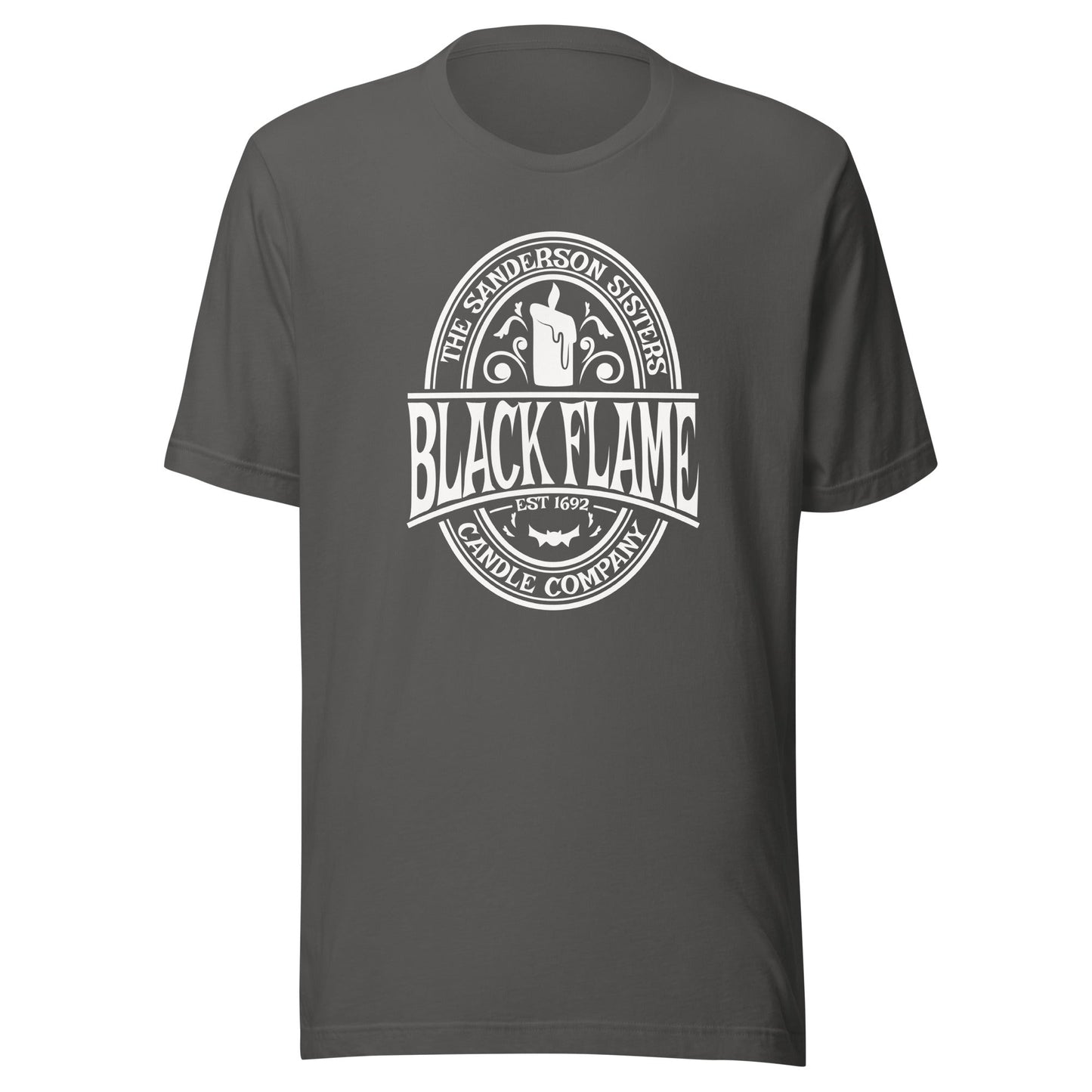 Hocus Pocus Black Flame Candle Unisex t-shirt - The Sandy Merchant