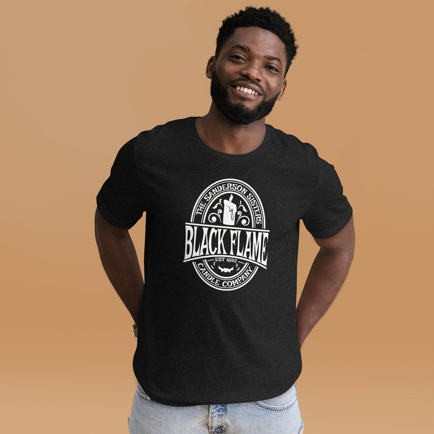 Hocus Pocus Black Flame Candle Unisex t-shirt - The Sandy Merchant