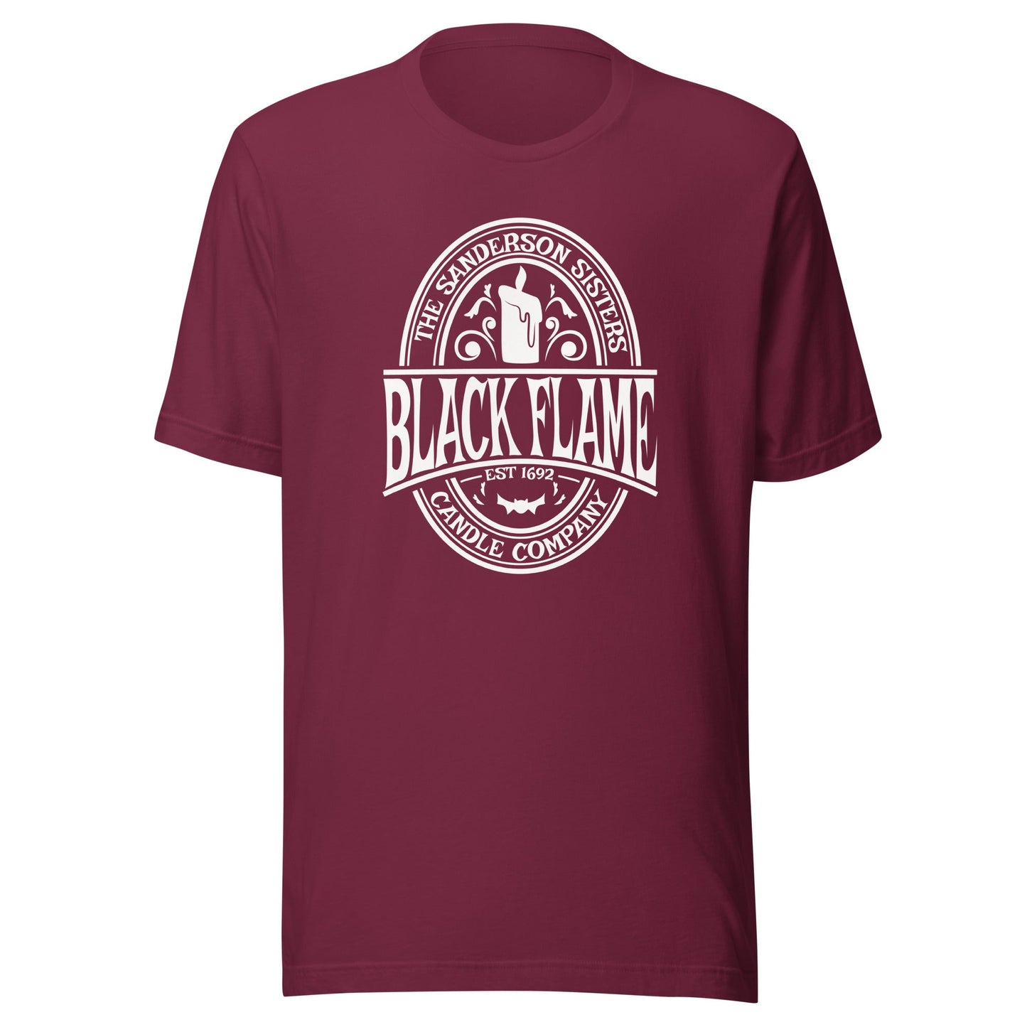 Hocus Pocus Black Flame Candle Unisex t-shirt - The Sandy Merchant