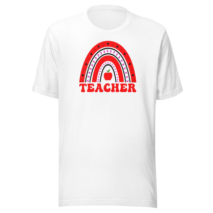 Valentine's Rainbow Teacher t-shirt