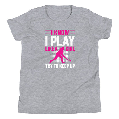 Play Like a Girl Youth Field Hockey T-Shirt - The Sandy Merchant