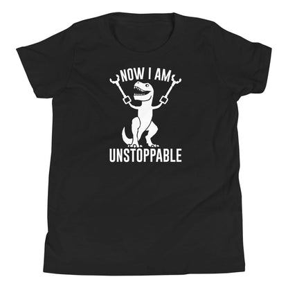Unstoppable T-rex Youth Short Sleeve T-Shirt - The Sandy Merchant