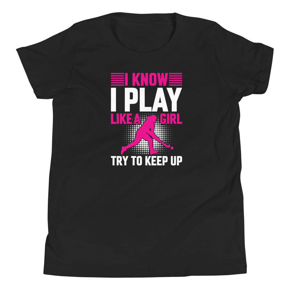 Play Like a Girl Youth Field Hockey T-Shirt - The Sandy Merchant