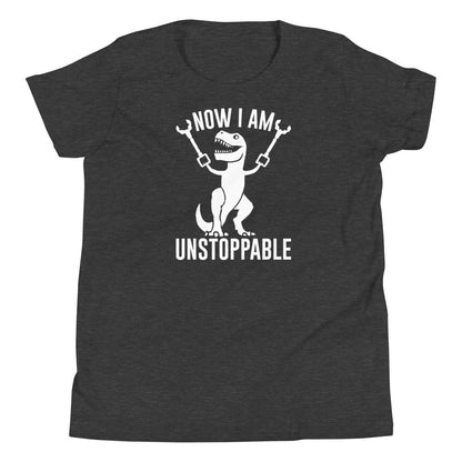 Unstoppable T-rex Youth Short Sleeve T-Shirt - The Sandy Merchant