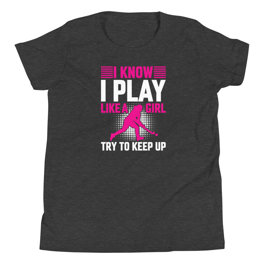 Play Like a Girl Youth Field Hockey T-Shirt - The Sandy Merchant