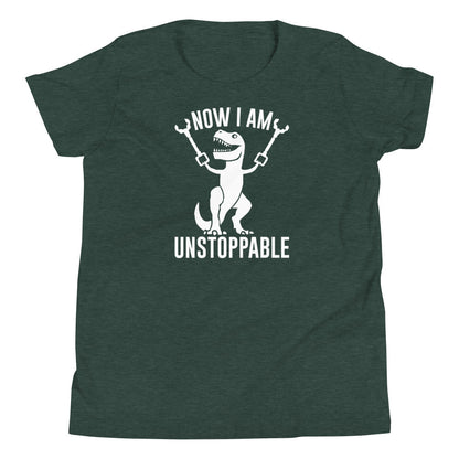 Unstoppable T-rex Youth Short Sleeve T-Shirt - The Sandy Merchant