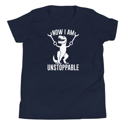 Unstoppable T-rex Youth Short Sleeve T-Shirt - The Sandy Merchant